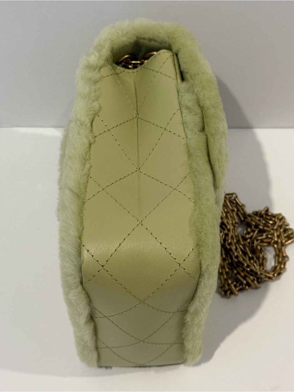 CHANEL 2.55 Shearling and Leather Shearling Fur Reissue Shoulder/Crossbody Bag - Picture 5 of 12